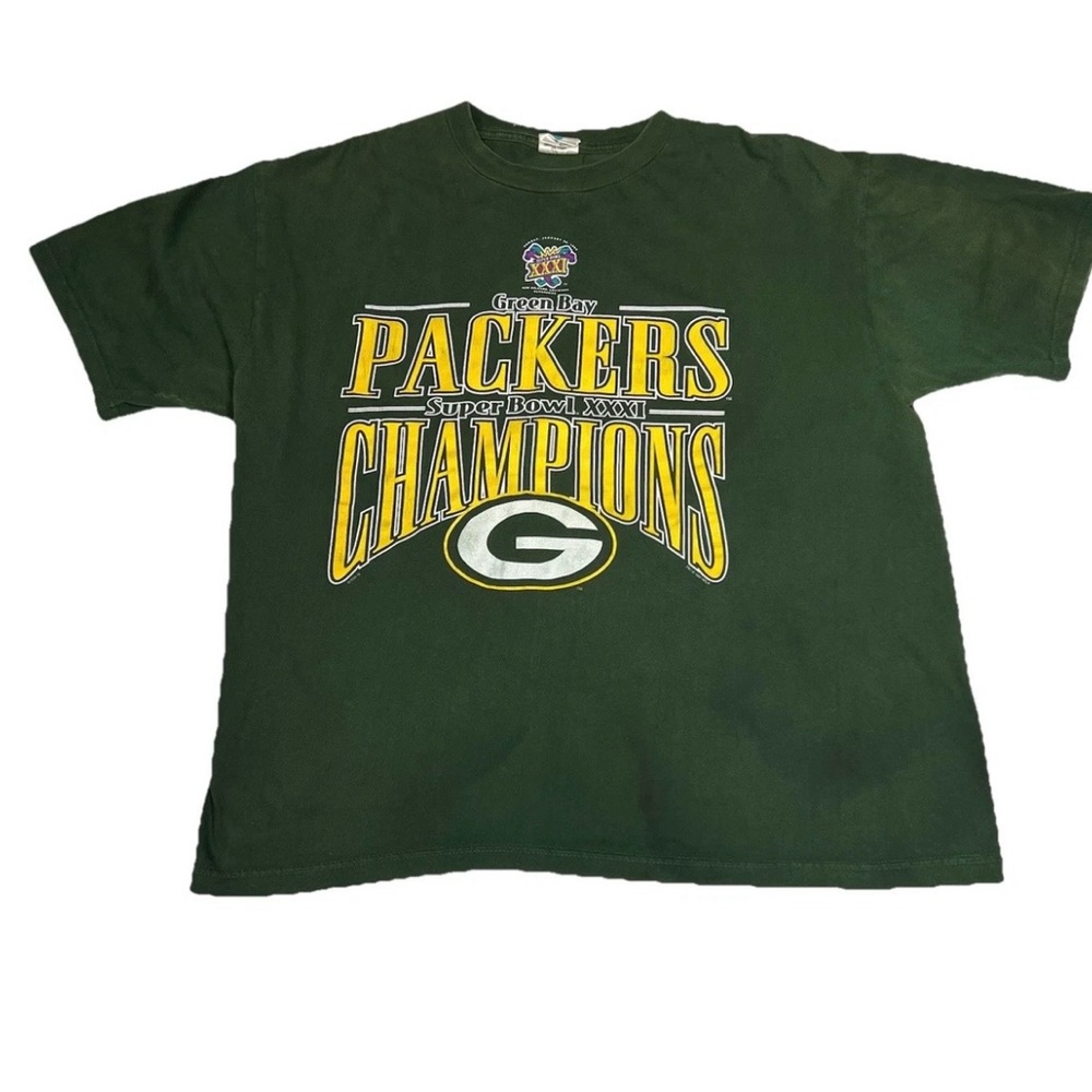 Vintage 1997 Green Bay Packers Super Bowl XXXI Champions 2XL NFL T-Shirt
